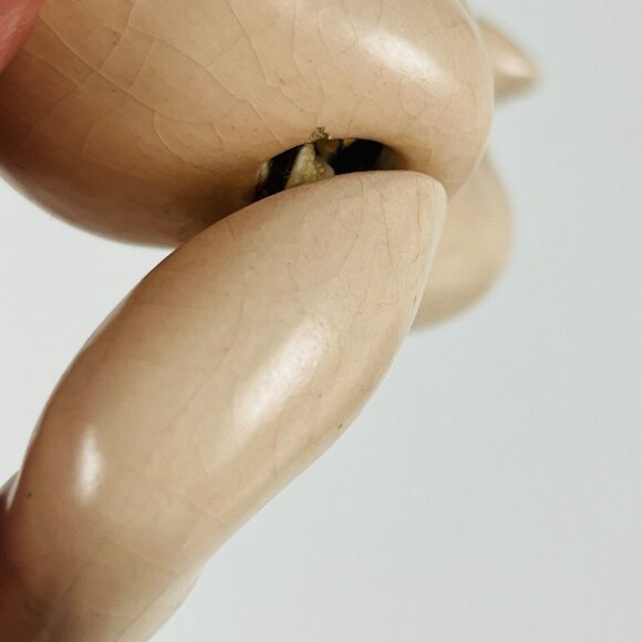 Antique 6" Composition Baby Doll Brown Hair Movable Arms & Legs Cracking - Picture 5 of 6